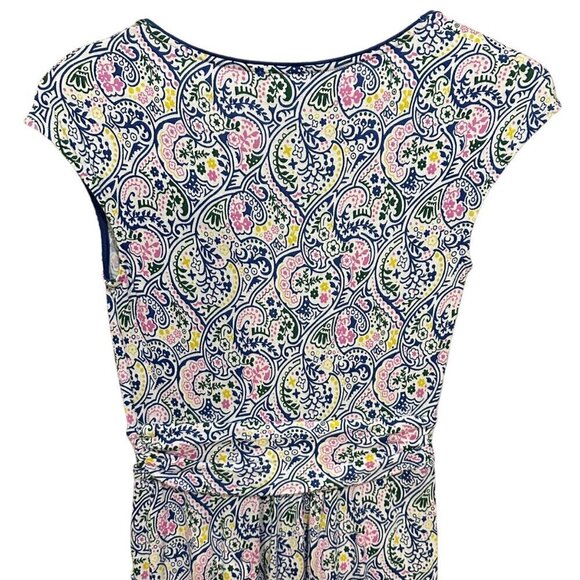 Boden Margot Scoop Neck Cap Sleeve Pockets Knee Length Paisley Print Dress 4R - Picture 4 of 10